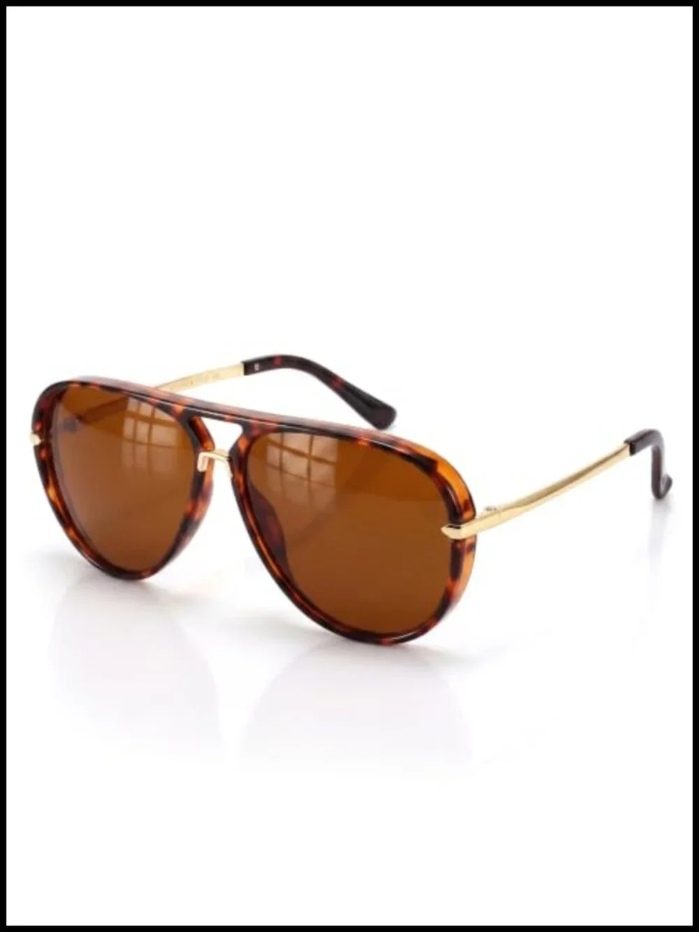 Oversized Aviator Sunglasses UV400 Protection Trendy Metal Frame